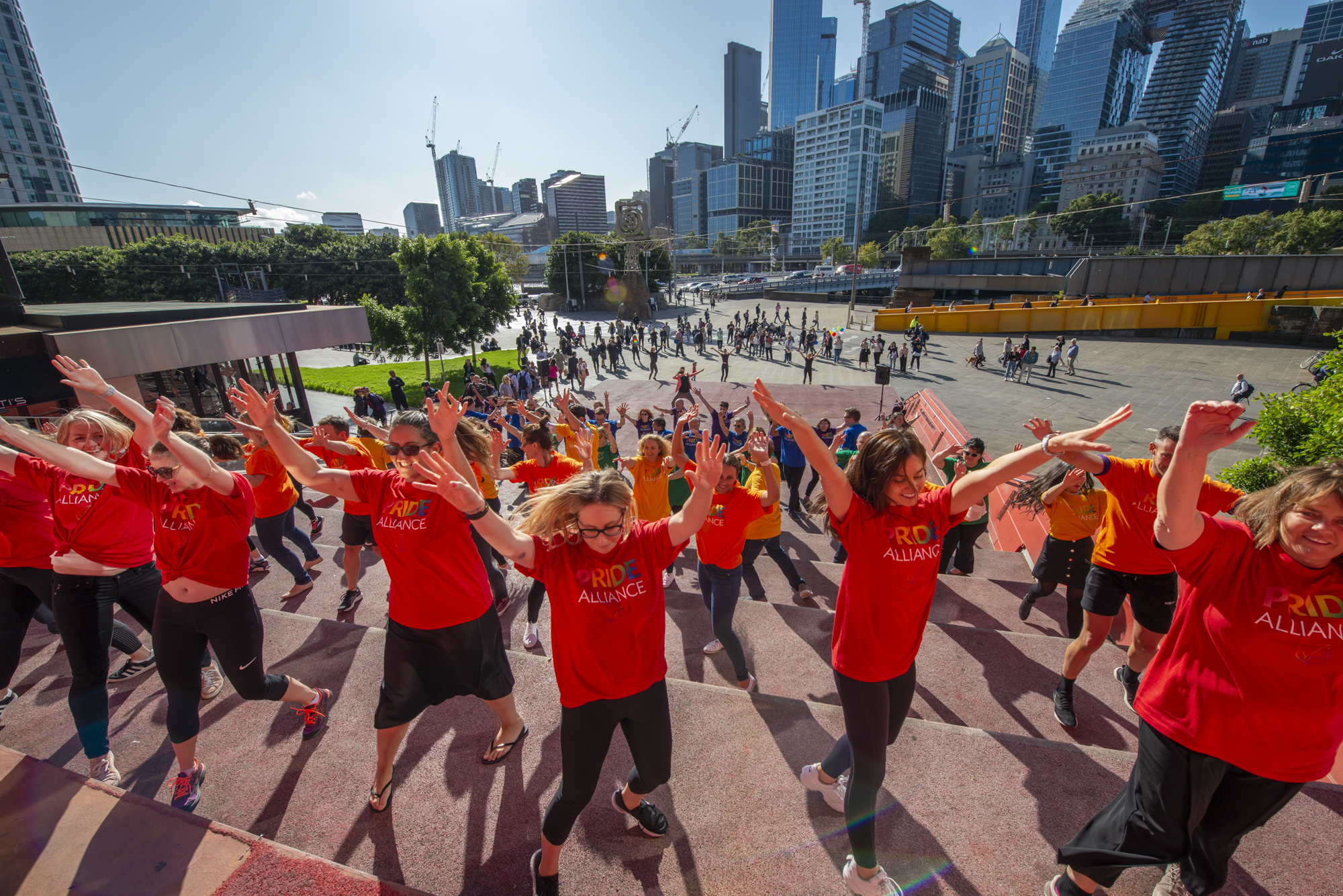 Gilead Pride Alliance led flash mob in Melbourne, Australia, celebrating LGBTQ inclusion