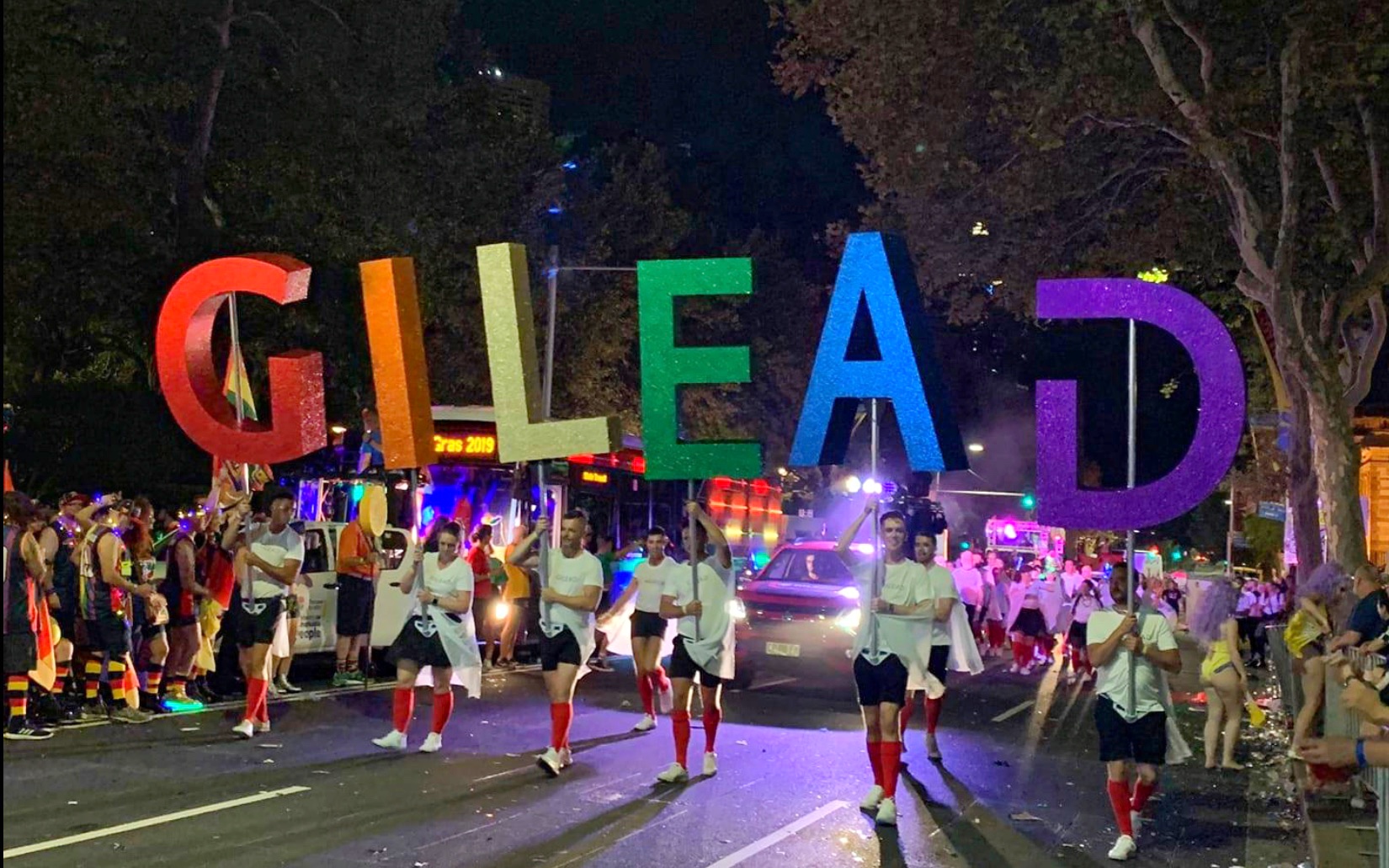 Employees taking part in Sydney Gay and Lesbian Mardi Gras parade